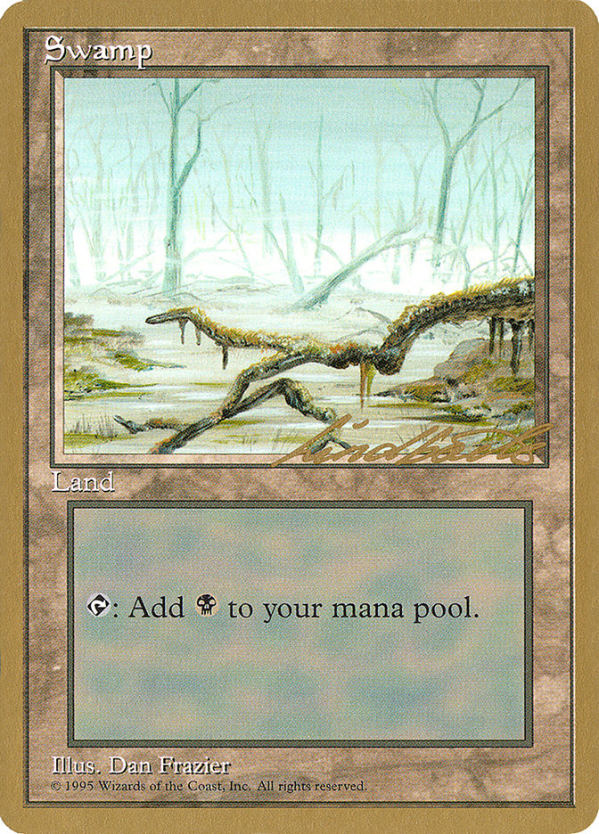 Swamp (ll372) (Leon Lindback) [Pro Tour Collector Set] | Dumpster Cat Games