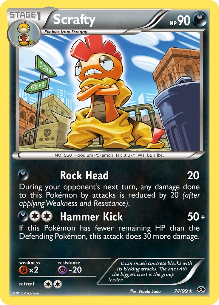 Scrafty (74/99) (Theme Deck Exclusive) [Black & White: Next Destinies] | Dumpster Cat Games