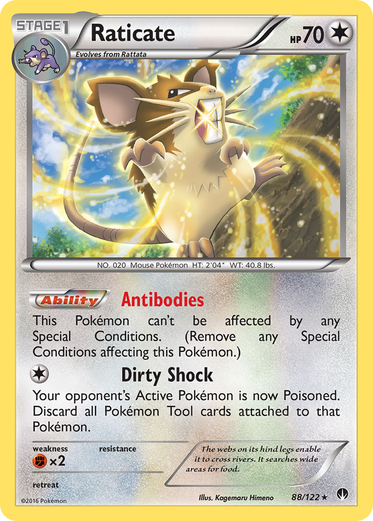 Raticate (88/122) [XY: BREAKpoint] | Dumpster Cat Games