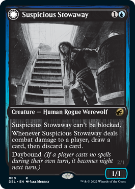 Suspicious Stowaway // Seafaring Werewolf [Innistrad: Double Feature] | Dumpster Cat Games