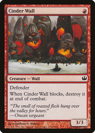 Cinder Wall [Duel Decks: Knights vs. Dragons] | Dumpster Cat Games