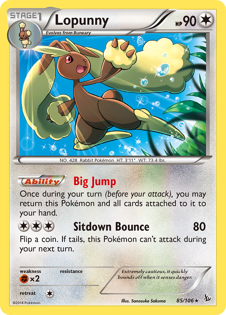 Lopunny (85/106) [XY: Flashfire] | Dumpster Cat Games