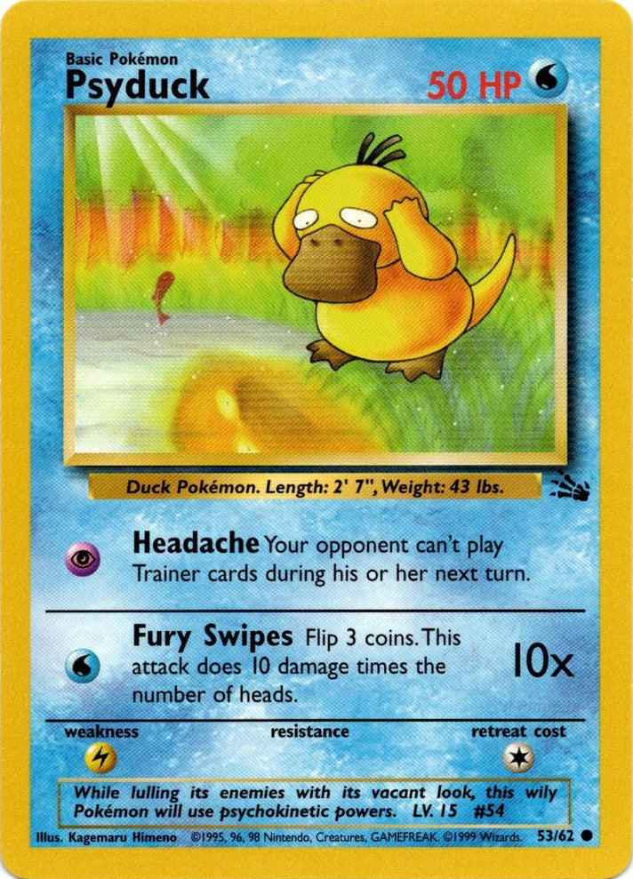 Psyduck (53/62) [Fossil Unlimited] | Dumpster Cat Games