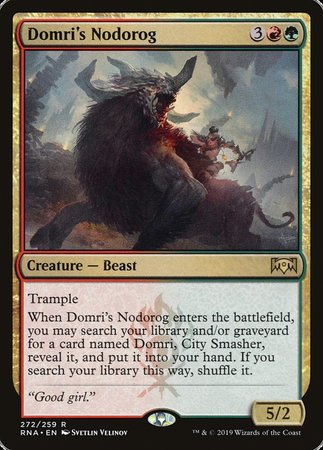 Domri's Nodorog [Ravnica Allegiance] | Dumpster Cat Games