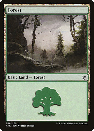 Forest (268) [Khans of Tarkir] | Dumpster Cat Games