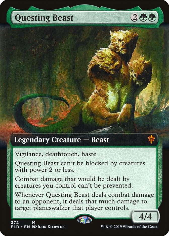 Questing Beast (Extended Art) [Throne of Eldraine] | Dumpster Cat Games