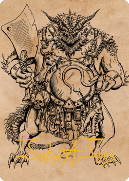 Thrakkus the Butcher Art Card (Gold-Stamped Signature) [Commander Legends: Battle for Baldur's Gate Art Series] | Dumpster Cat Games