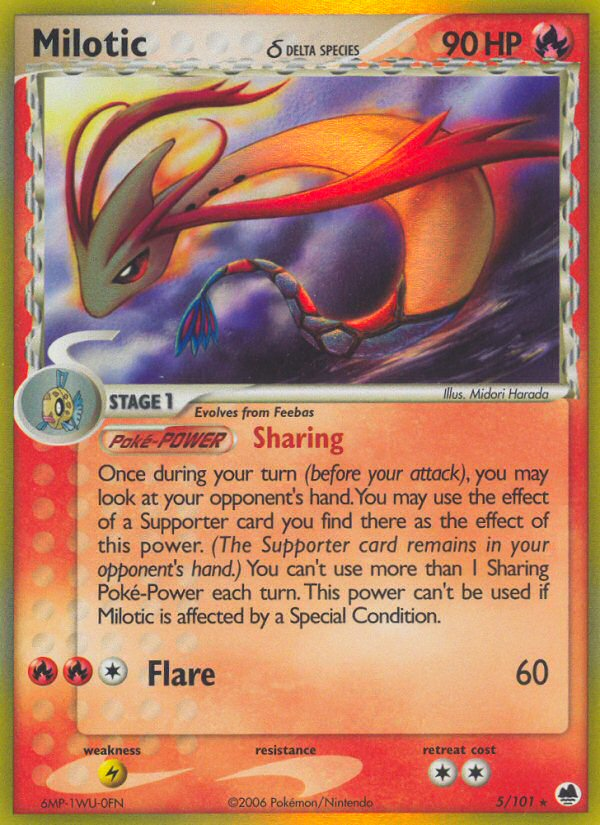 Milotic (5/101) (Delta Species) [EX: Dragon Frontiers] | Dumpster Cat Games