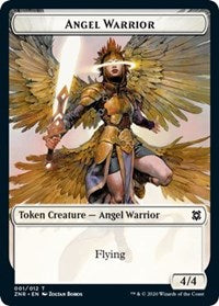 Angel Warrior // Hydra Double-sided Token [Zendikar Rising Tokens] | Dumpster Cat Games