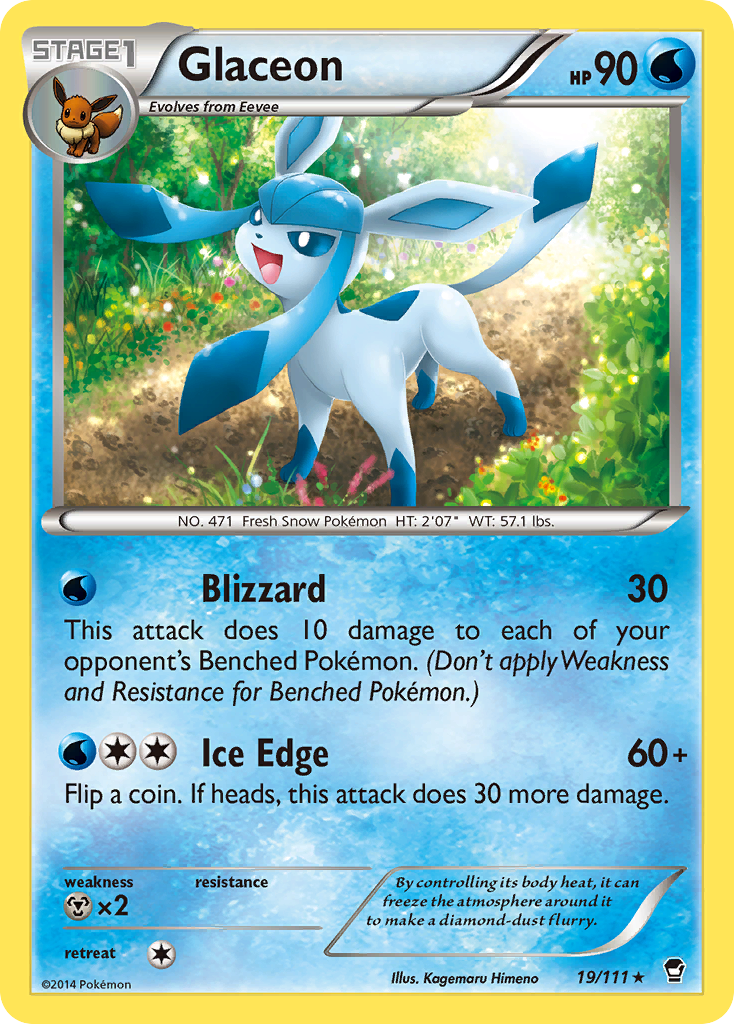 Glaceon (19/111) [XY: Furious Fists] | Dumpster Cat Games