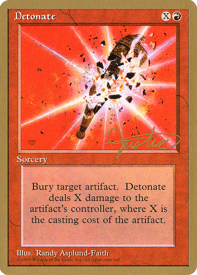 Detonate (Mark Justice) [Pro Tour Collector Set] | Dumpster Cat Games