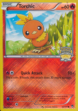 Torchic (12/111) (City Championship Promo) [XY: Furious Fists] | Dumpster Cat Games