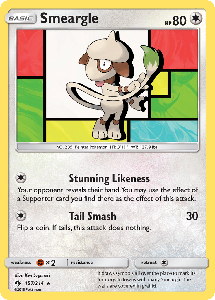 Smeargle (157/214) [Sun & Moon: Lost Thunder] | Dumpster Cat Games