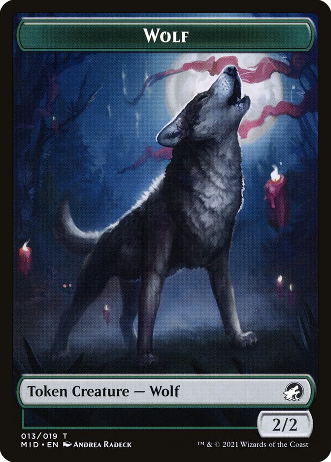 Wolf (013) // Clue (016) Double-sided Token [Challenger Decks 2022 Tokens] | Dumpster Cat Games