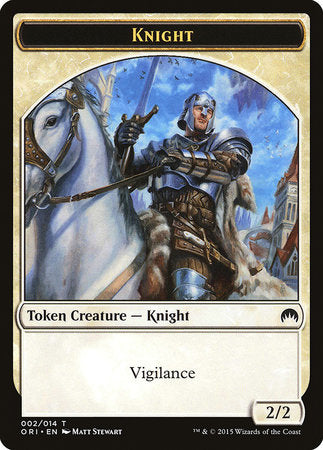 Knight Token [Magic Origins Tokens] | Dumpster Cat Games