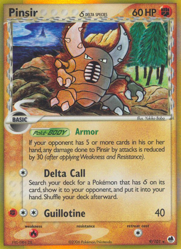 Pinsir (9/101) (Delta Species) [EX: Dragon Frontiers] | Dumpster Cat Games