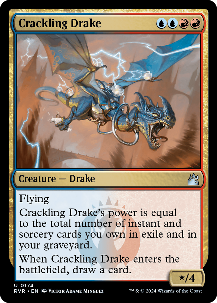 Crackling Drake [Ravnica Remastered] | Dumpster Cat Games