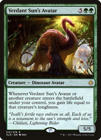 Verdant Sun's Avatar [Ixalan Promos] | Dumpster Cat Games