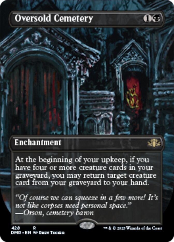 Oversold Cemetery (Borderless Alternate Art) [Dominaria Remastered] | Dumpster Cat Games