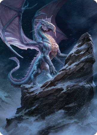 Ancient Silver Dragon Art Card (06) [Commander Legends: Battle for Baldur's Gate Art Series] | Dumpster Cat Games