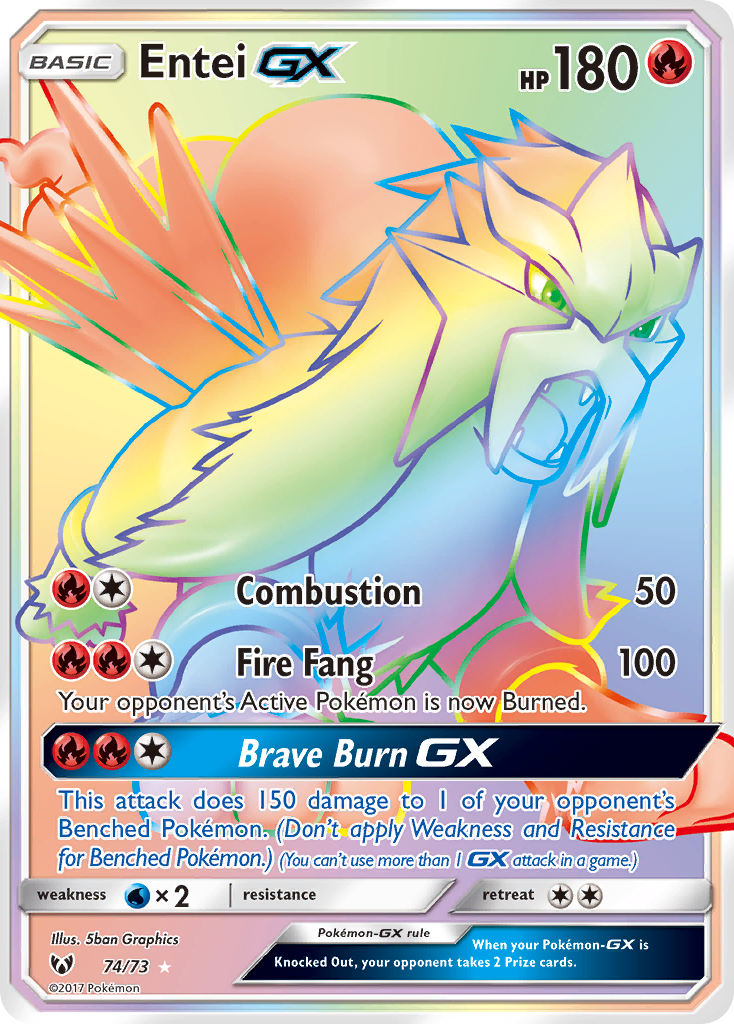 Entei GX (74/73) [Sun & Moon: Shining Legends] | Dumpster Cat Games