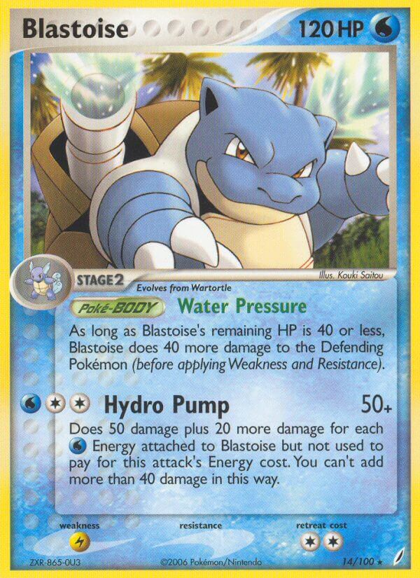 Blastoise (14/100) (Theme Deck Exclusive) [EX: Crystal Guardians] | Dumpster Cat Games