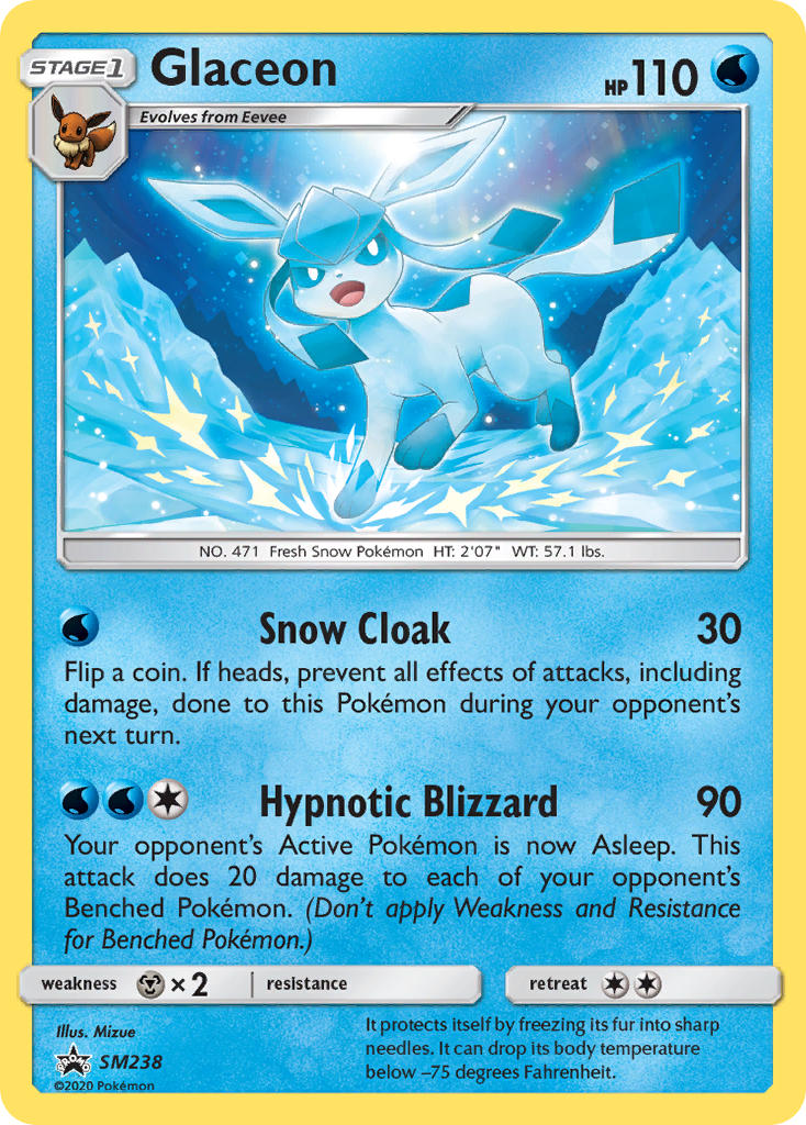 Glaceon (SM238) [Sun & Moon: Black Star Promos] | Dumpster Cat Games