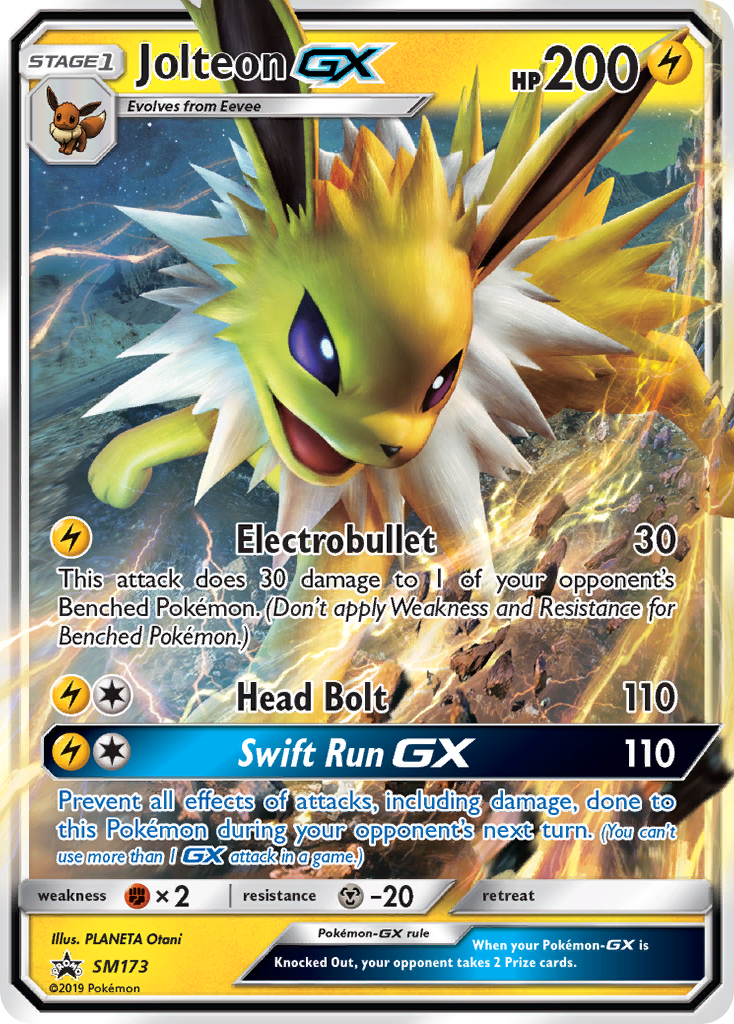 Jolteon GX (SM173) [Sun & Moon: Black Star Promos] | Dumpster Cat Games