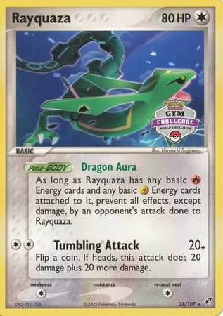 Rayquaza (22/107) (Gym Challenge Promo) [EX: Deoxys] | Dumpster Cat Games