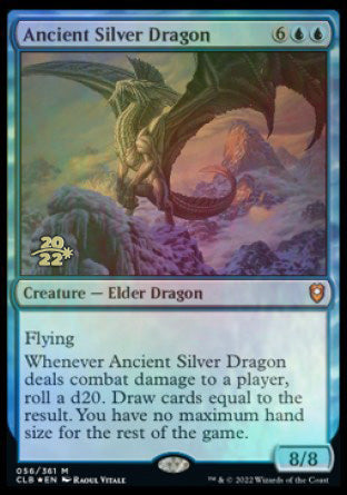 Ancient Silver Dragon [Commander Legends: Battle for Baldur's Gate Prerelease Promos] | Dumpster Cat Games