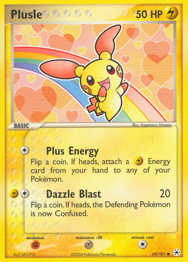 Plusle (69/101) [EX: Hidden Legends] | Dumpster Cat Games