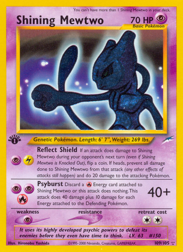 Shining Mewtwo (109/105) [Neo Destiny 1st Edition] | Dumpster Cat Games