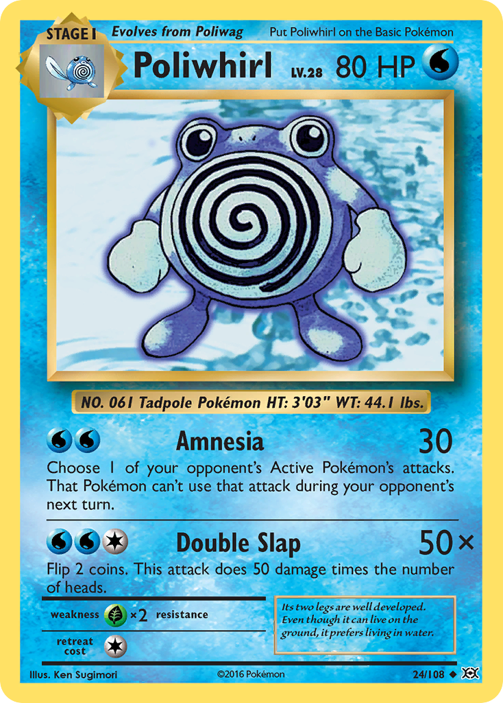 Poliwhirl (24/108) [XY: Evolutions] | Dumpster Cat Games