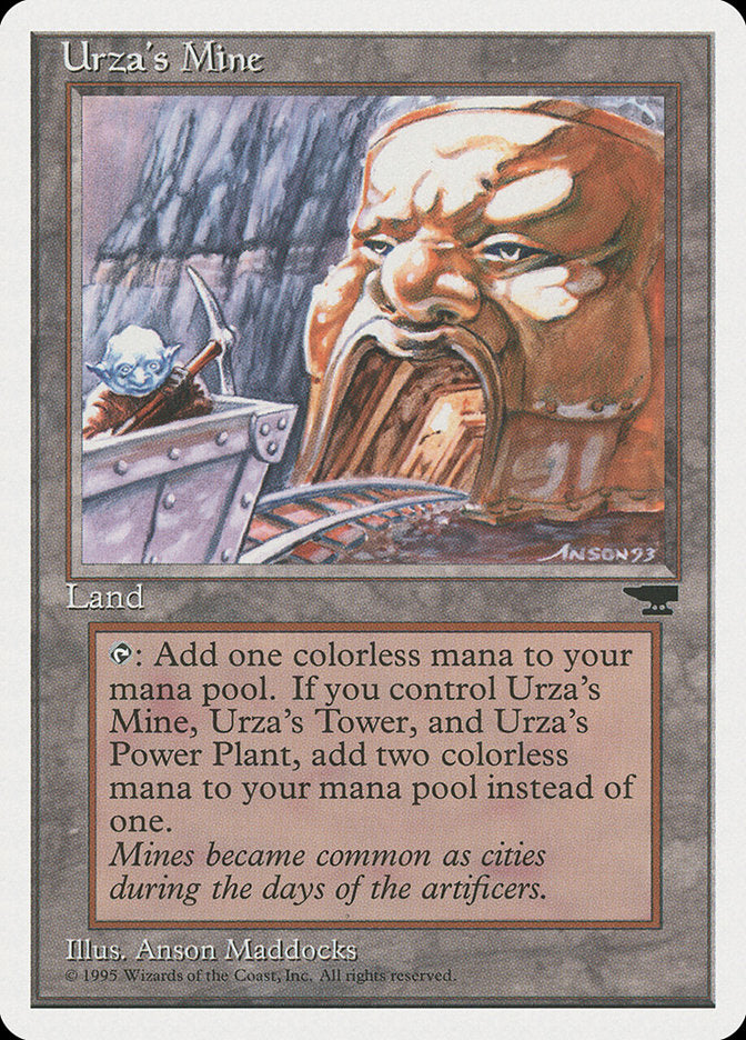 Urza's Mine (Mine Cart Entering Mouth) [Chronicles] | Dumpster Cat Games