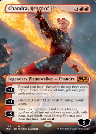 Chandra, Heart of Fire (Borderless) [Core Set 2021] | Dumpster Cat Games