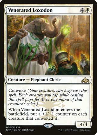 Venerated Loxodon [Guilds of Ravnica Promos] | Dumpster Cat Games