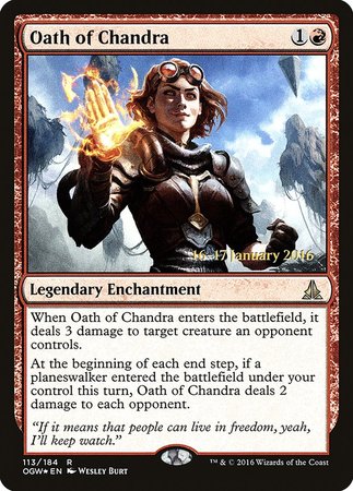 Oath of Chandra [Oath of the Gatewatch Promos] | Dumpster Cat Games