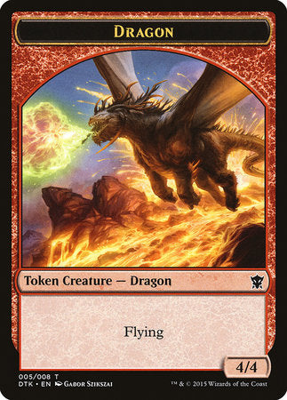 Dragon Token [Dragons of Tarkir Tokens] | Dumpster Cat Games