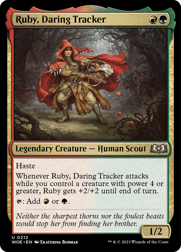 Ruby, Daring Tracker [Wilds of Eldraine] | Dumpster Cat Games