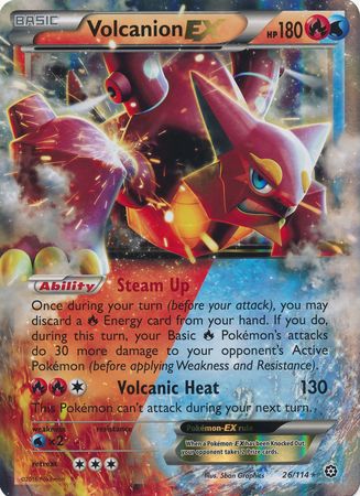 Volcanion EX (26/114) (Jumbo Card) [XY: Steam Siege] | Dumpster Cat Games