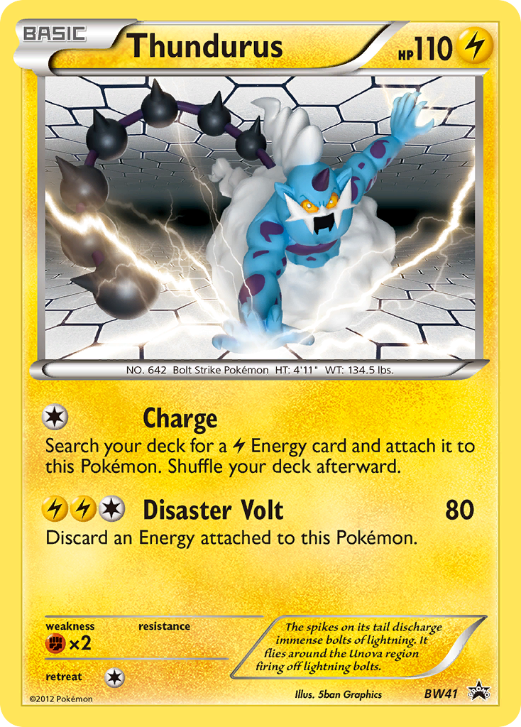 Thundurus (BW41) [Black & White: Black Star Promos] | Dumpster Cat Games