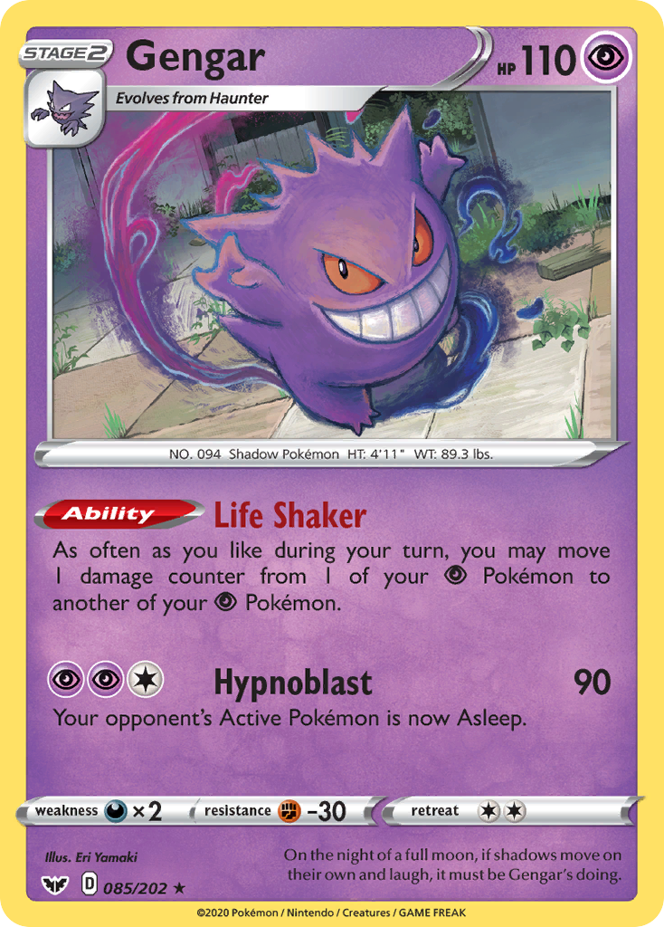 Gengar (085/202) [Sword & Shield: Base Set] | Dumpster Cat Games