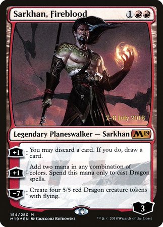 Sarkhan, Fireblood [Core Set 2019 Promos] | Dumpster Cat Games