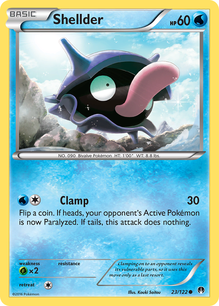 Shellder (23/122) [XY: BREAKpoint] | Dumpster Cat Games