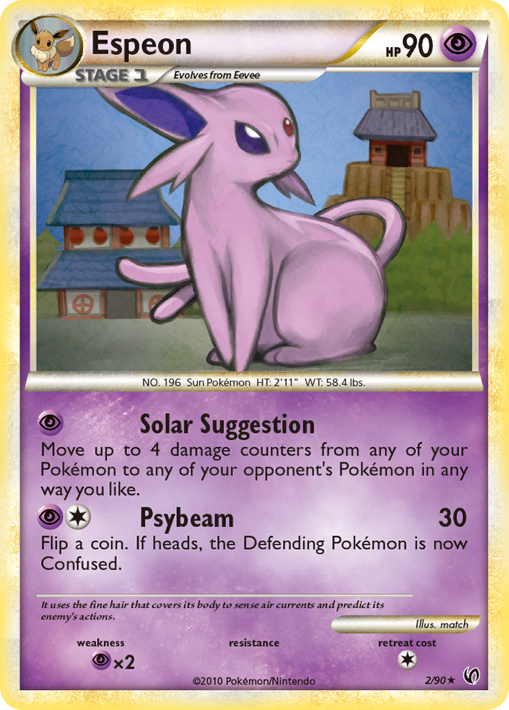 Espeon (2/90) [HeartGold & SoulSilver: Undaunted] | Dumpster Cat Games