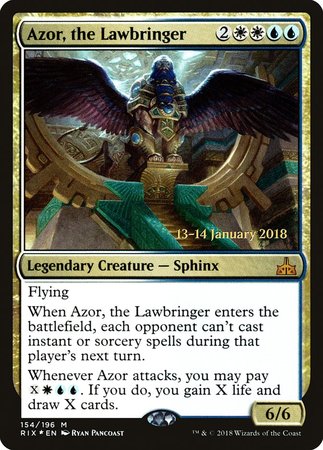 Azor, the Lawbringer [Rivals of Ixalan Promos] | Dumpster Cat Games