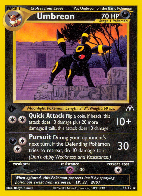 Umbreon (32/75) [Neo Discovery 1st Edition] | Dumpster Cat Games