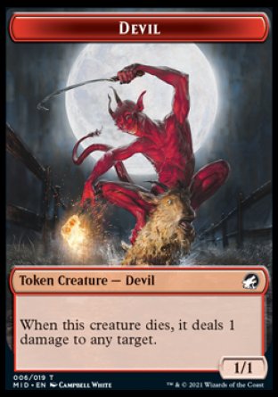 Devil Token [Innistrad: Midnight Hunt Tokens] | Dumpster Cat Games