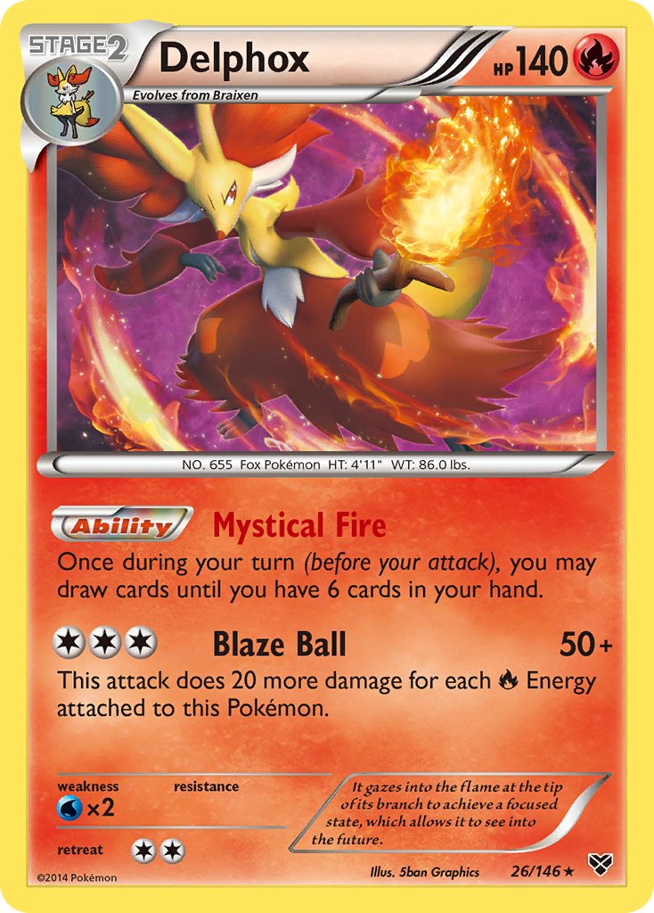 Delphox (26/146) (Cosmos Holo) (Blister Exclusive) [XY: Base Set] | Dumpster Cat Games