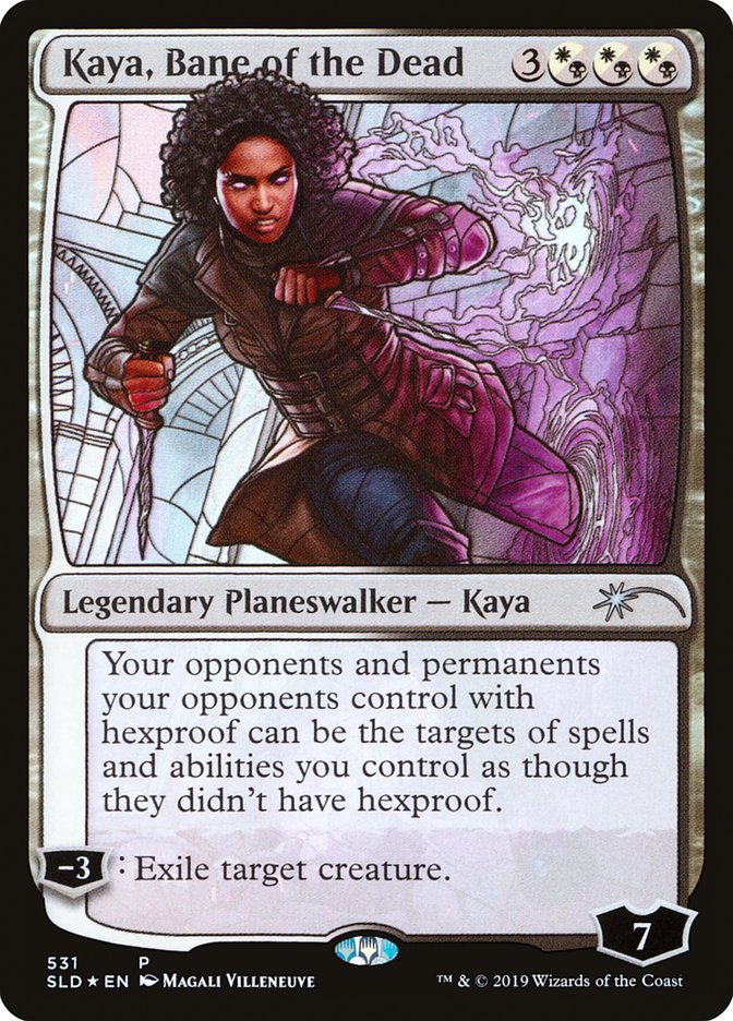 Kaya, Bane of the Dead (Stained Glass) [Secret Lair Drop Promos] | Dumpster Cat Games